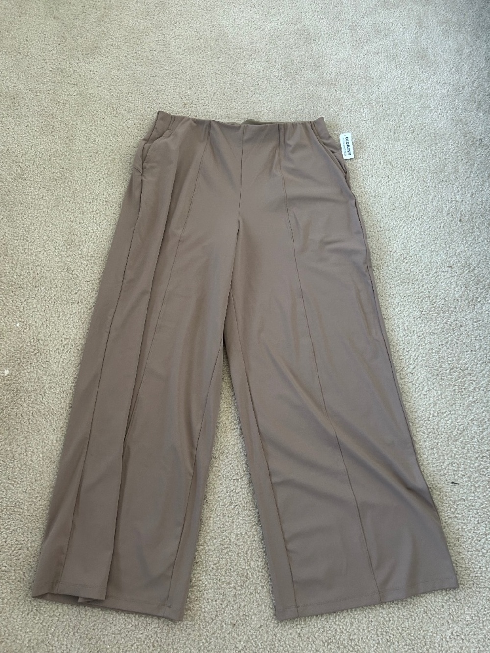 Old Navy PowerSoft Wide Leg Pants NEW Sz XL Brown